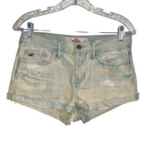 Hollister light wash shorts size 3